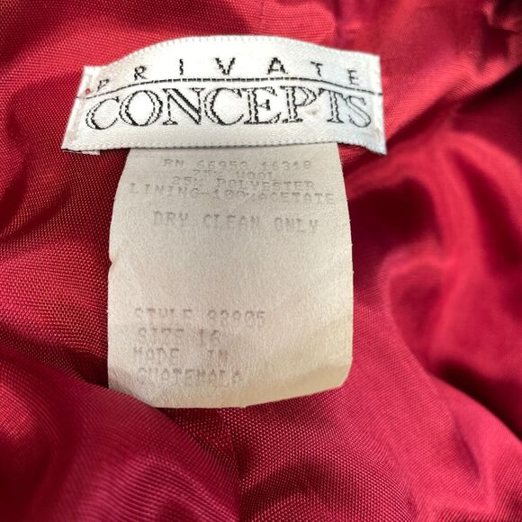 Vintage Private Concepts Women Blazer Jacket Size 16 Wool Polyester B333 -16 - Picture 15 of 16